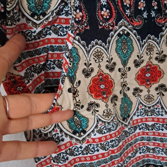 Bohemian Multicolor Women's Pants - Picture 3 of 7